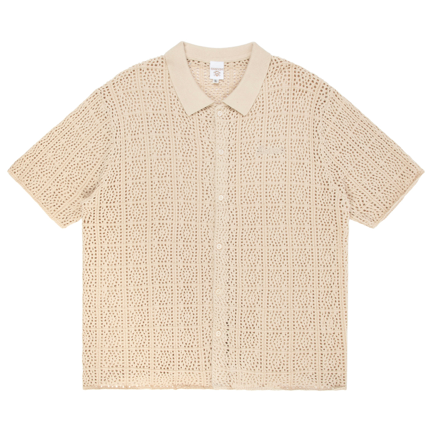CROCHET BUTTON UP (CREAM)