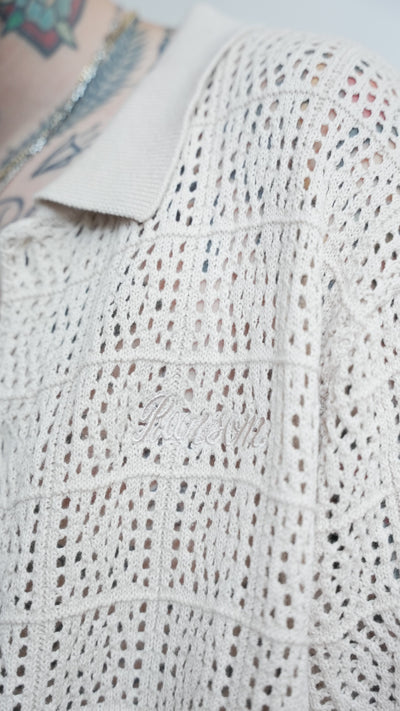 CROCHET BUTTON UP (CREAM)
