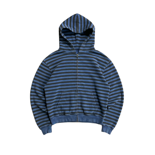 BLUE STRIPED HOODIE