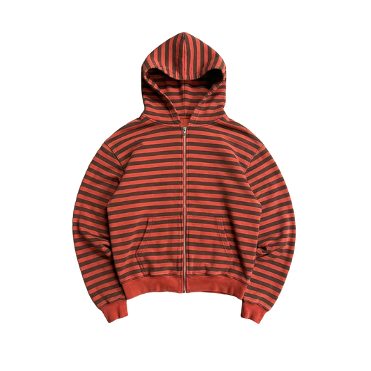 RED STRIPED HOODIE
